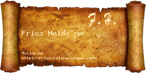 Fricz Heléna névjegykártya